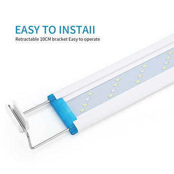 Super Slim LEDs Ενυδρείο Φωτισμός Μπλε Λευκό Φως Δεξαμενής Ψαριών Επεκτάσιμο Αδιάβροχο Clip Plant Grow Lamp US/EU Plug 90-260V