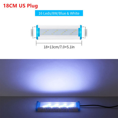 Üliõhukesed LED-id Akvaariumivalgustid Sinine valge kalamahutivalgusti pikendatav veekindel klambriga taimekasvatuslamp USA/EL pistik 90-260V