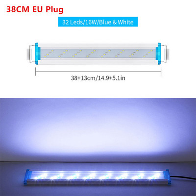 Üliõhukesed LED-id Akvaariumivalgustid Sinine valge kalamahutivalgusti pikendatav veekindel klambriga taimekasvatuslamp USA/EL pistik 90-260V
