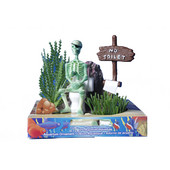 Vruća dekoracija za akvarij Kostur na WC školjki Ukrasni ukras za akvarij WJ07