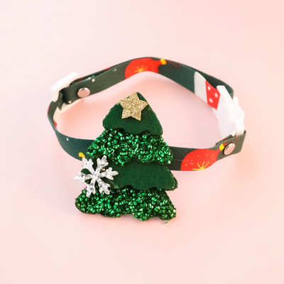 2022 Crăciun limitată pisică câine guler papion reglabil drăguț de pluș brad de Crăciun/elan pandantiv pet petrecere pisoi colier