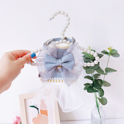 Fire Fairy Bowknot Lesa pentru pisici Haina Reglabil Kitty Dog Ham Curea piept Rochie Nylon Lesa pentru animale de companie Centura de siguranta Accesorii pentru pisici