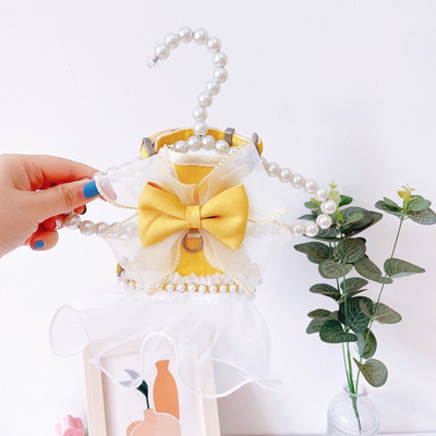 Fire Fairy Bowknot Lesa pentru pisici Haina Reglabil Kitty Dog Ham Curea piept Rochie Nylon Lesa pentru animale de companie Centura de siguranta Accesorii pentru pisici