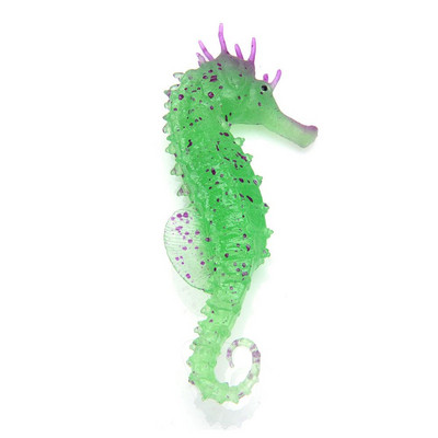 Aquarium Luminous Seahorse Ornament Glow in Dark Εξωραϊσμός Silicone Sea Horse Glowing Fish Tank Decoration Hippocampus Sale