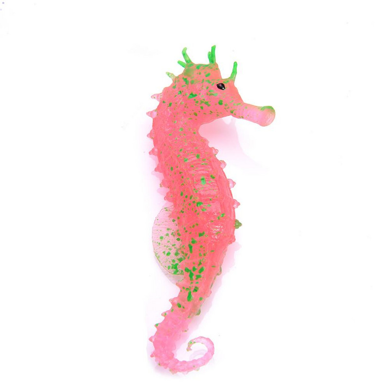 Aquarium Luminous Seahorse Ornament Glow in Dark Εξωραϊσμός Silicone Sea Horse Glowing Fish Tank Decoration Hippocampus Sale