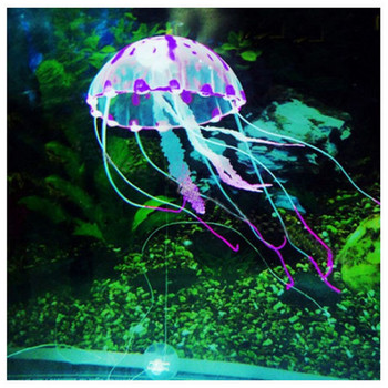 Τεχνητή κολύμβηση με λαμπερό εφέ Διακόσμηση ενυδρείου με μέδουσες Δεξαμενή ψαριών Υποβρύχια Ζωντανό Φυτό Φωτεινό Στολίδι Υδάτινο Τοπίο