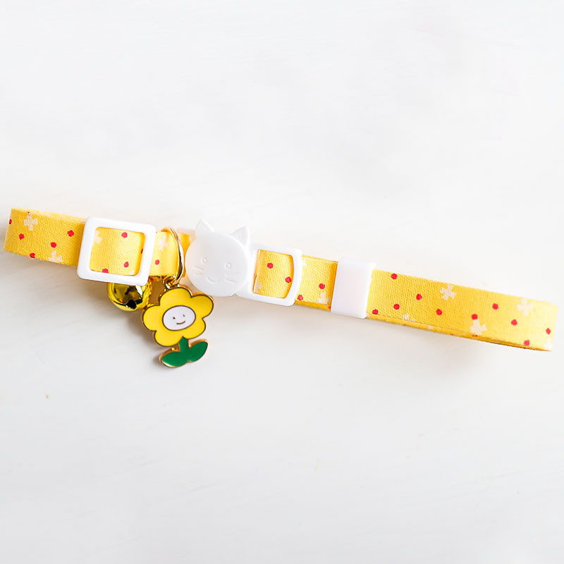 Guler exclusiv pentru cățeluș de pisică drăguță, ajustabil pentru animale de companie, cu clopoțel, guler pentru pisicuțe, colier cu flori de iepure violet, bijuterii, accesorii pentru pisici, noi