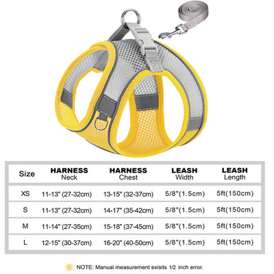 Σετ λουριών με λουρί για κουτάβια γάτας Μαλακό αναπνεύσιμο διχτυωτό γιλέκο γάτας με λουρί για σκύλους γάτας για γατάκι Chihuahua