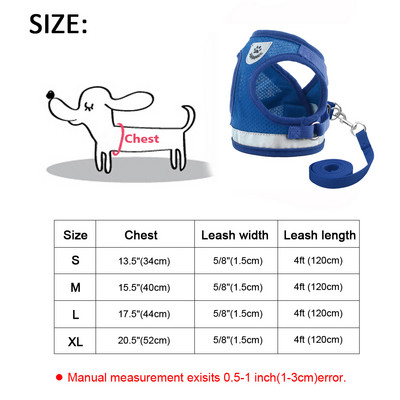 Σετ λουριών με λουρί για κουτάβια γάτας Μαλακό αναπνεύσιμο διχτυωτό γιλέκο γάτας με λουρί για σκύλους γάτας για γατάκι Chihuahua