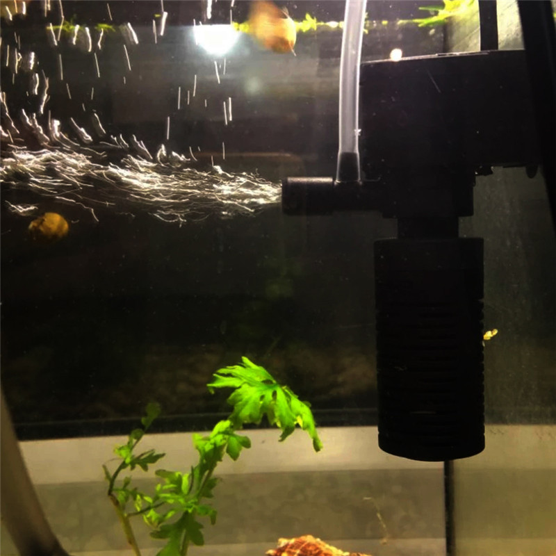 Filtru intern pentru acvariu 3 în 1, cu creșterea oxigenului, pompă de apă, mini filtru submersibil pentru rezervor de pește, potrivit 60L-180L 200L/H