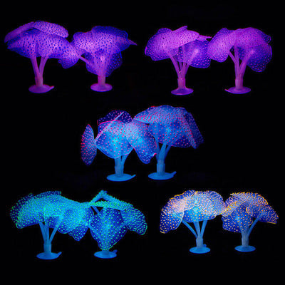 Fluorescējošs zemūdens ainavas dekors, simulācija koraļļu mākslīgais piesūceknis koraļļu augu ornaments zivju tvertnes akvārija aksesuāri