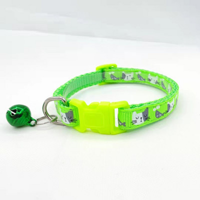 Noul guler de pisică reglabil pentru cățeluș și colier de nailon pentru animale de companie cu clopoței