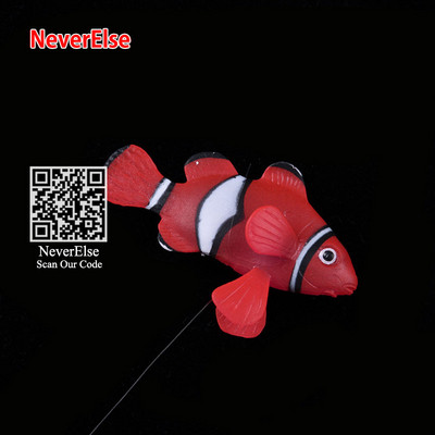 Akvaariumi tehislikud ujuvad kalad, fluorestseeruvad väikesed klounkalad/rumble-kala/kuldkala + iminapaga akvaariumi kaunistused