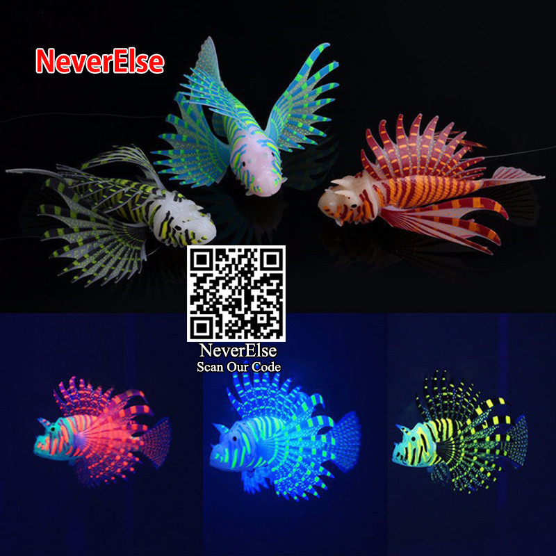 Akvaariumi tehislikud ujuvad kalad, fluorestseeruvad väikesed klounkalad/rumble-kala/kuldkala + iminapaga akvaariumi kaunistused