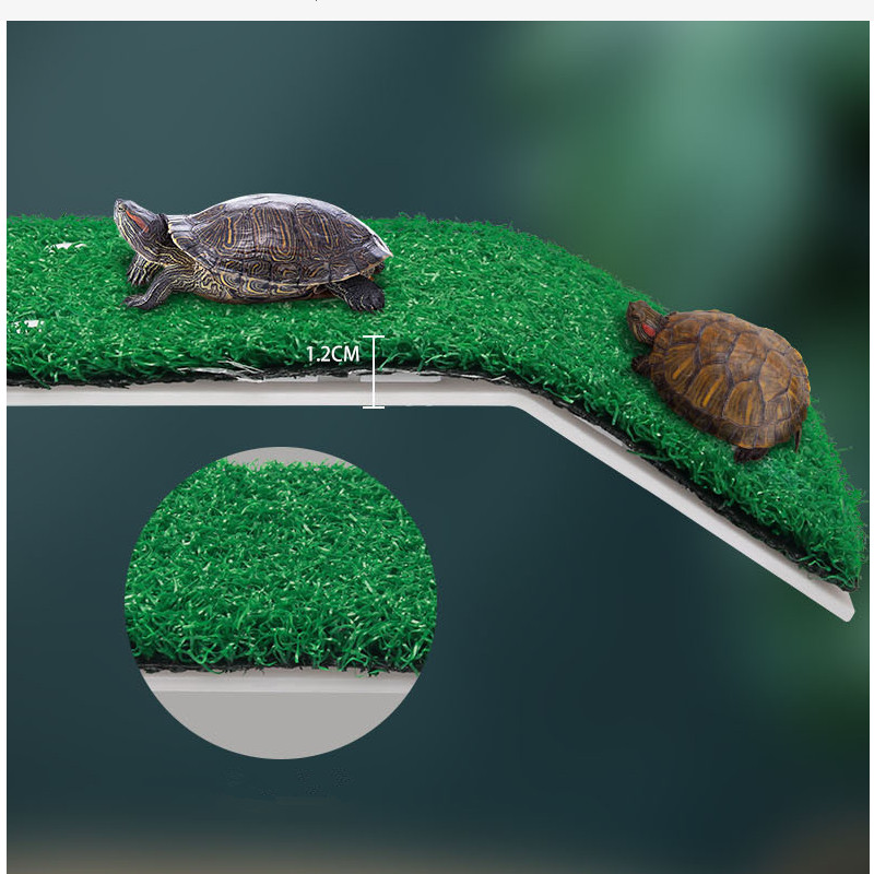 Platformă de pescuit broasca țestoasă Insula plutitoare Acvariu Insula cu mușchi Alpinism Scara broasca țestoasă Accesorii pentru acvariu de peluză Decorare