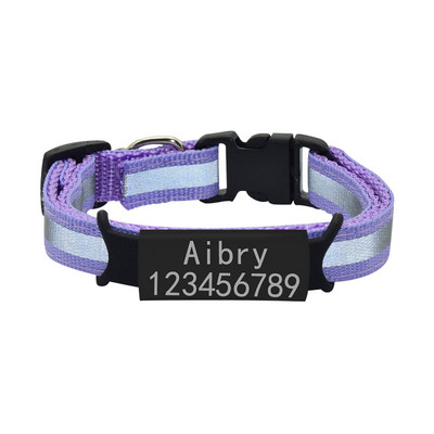 Kohandatud ID nimesilt Kassi kaelarihm kellakee ohutu helkur nailonist kassipoegade kaelarihm, isikupärastatud graveeritud nimesilt lemmiklooma kaelarihm