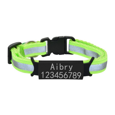 Kohandatud ID nimesilt Kassi kaelarihm kellakee ohutu helkur nailonist kassipoegade kaelarihm, isikupärastatud graveeritud nimesilt lemmiklooma kaelarihm