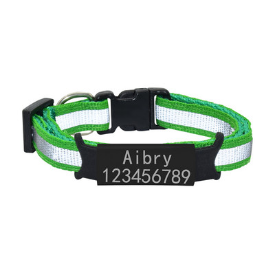 Kohandatud ID nimesilt Kassi kaelarihm kellakee ohutu helkur nailonist kassipoegade kaelarihm, isikupärastatud graveeritud nimesilt lemmiklooma kaelarihm