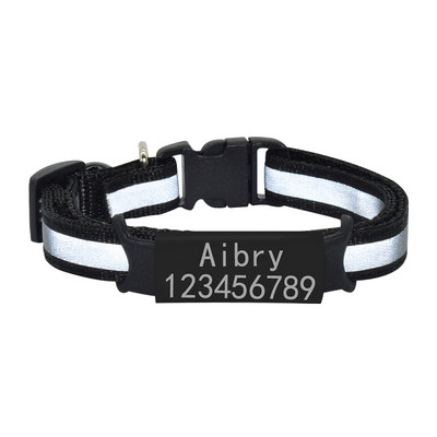 Kohandatud ID nimesilt Kassi kaelarihm kellakee ohutu helkur nailonist kassipoegade kaelarihm, isikupärastatud graveeritud nimesilt lemmiklooma kaelarihm