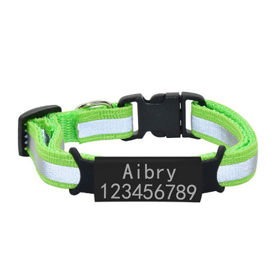 Kohandatud ID nimesilt Kassi kaelarihm kellakee ohutu helkur nailonist kassipoegade kaelarihm, isikupärastatud graveeritud nimesilt lemmiklooma kaelarihm