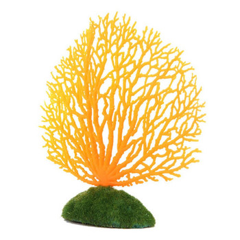 Декорация на аквариум със светещ ефект Изкуствен корал с бледене за аквариум Фалшив подводен растителен пейзаж