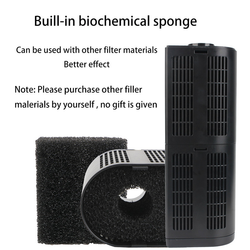 Itin tylus rezervuaro vandens siurblys žuvų bako filtrams 3 viename Galingas akvariumo filtro siurblys Vidinis filtras 12W 18W 25W 35W