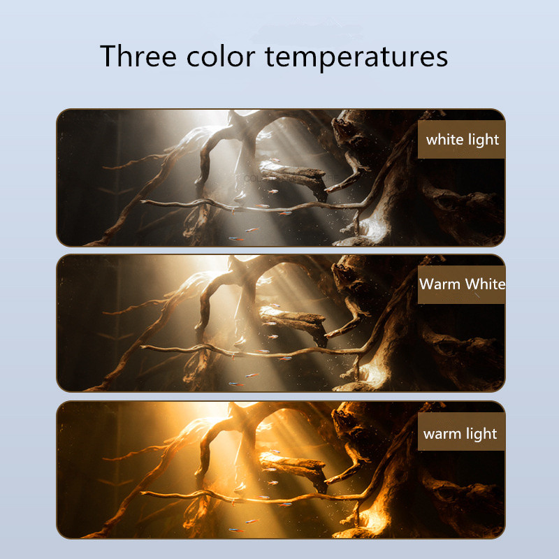 LED svjetlo za akvarij Južnoamerički akvarij Reflektor Dekoracija Biljke rastu Lampa za prigušivanje na daljinskom upravljaču Kornjača Gmazovi