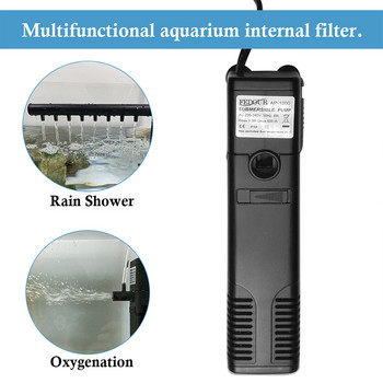 FEDOUR Вътрешен филтър за аквариум, потопяем супер тих гъбест филтър, увеличаващ кислорода, US Plug Аксесоари за аквариум