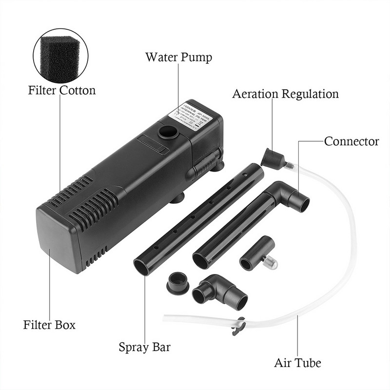 FEDOUR Acvariu Filtru Intern Submersibil Super Silențios Oxigen Creștere Burete Filtru Pompă Priza SUA Accesorii pentru rezervor de pește