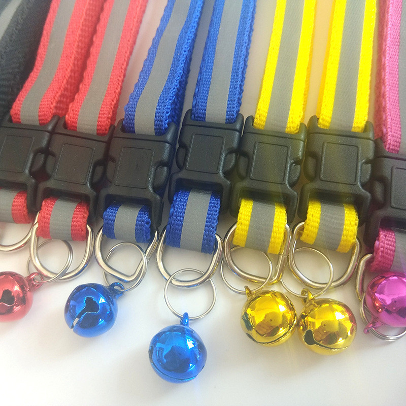 Reflektirajuća ogrlica za mačke, podesiva kopča, prsten, ogrlica, zvono, proizvodi za kućne ljubimce, sigurnosna elastična najlonska ogrlica za gatos