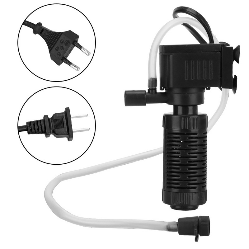 Καθαριστής νερού 3 σε 1 Φίλτρο Mini Fish Tank Filter Oxygenation Submersible Filtration for Aquarium Fish Tank