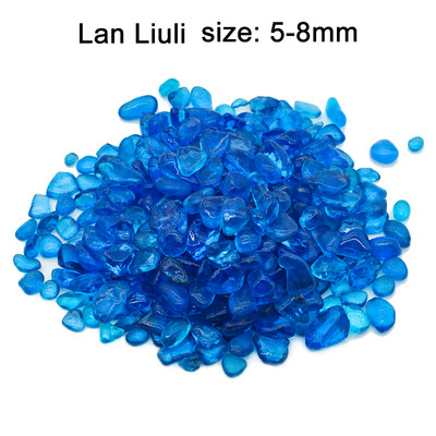 50g 100g Decor natural pentru acvariu, piatră, fundal pentru rezervor de pește, cristal colorat, pietriș, accesorii pentru decor pentru grădină, 7-9mm