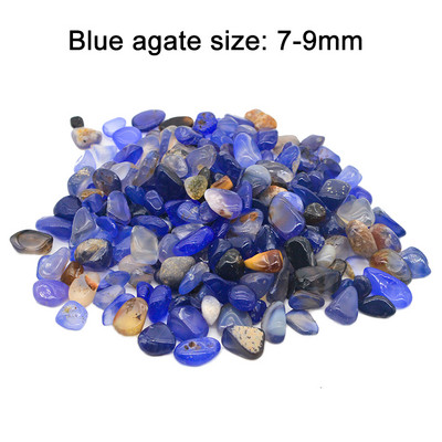 50g 100g Decor natural pentru acvariu, piatră, fundal pentru rezervor de pește, cristal colorat, pietriș, accesorii pentru decor pentru grădină, 7-9mm