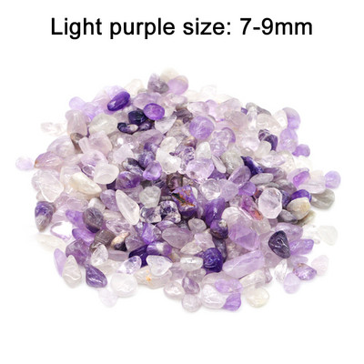 50g 100g Decor natural pentru acvariu, piatră, fundal pentru rezervor de pește, cristal colorat, pietriș, accesorii pentru decor pentru grădină, 7-9mm