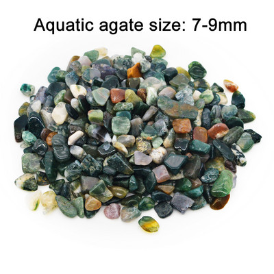 50g 100g Decor natural pentru acvariu, piatră, fundal pentru rezervor de pește, cristal colorat, pietriș, accesorii pentru decor pentru grădină, 7-9mm