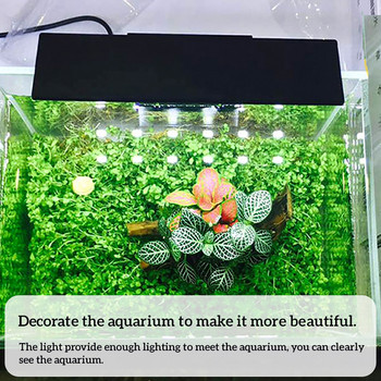 LED светлина за аквариум Поставка за осветление на резервоара за вода Декорация за отглеждане на водни растения Лампа с щипка Осветление за водни растения Водоустойчива лампа