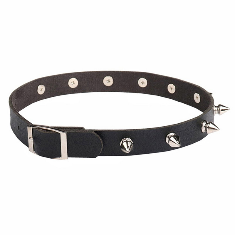 Choker cu țepi pentru femei bărbați punk rock Guler gotic coliere de modă 2021 Choker cu împânzire din piele pentru fete Harajuku bijuterii gotice
