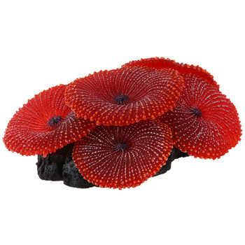 Τεχνητό Ενυδρείο Διακόσμηση Δεξαμενής Ψαριών Διακοσμητικό φυτό Coral Sea σιλικόνη Μη τοξικό κόκκινο