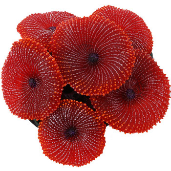 Τεχνητό Ενυδρείο Διακόσμηση Δεξαμενής Ψαριών Διακοσμητικό φυτό Coral Sea σιλικόνη Μη τοξικό κόκκινο