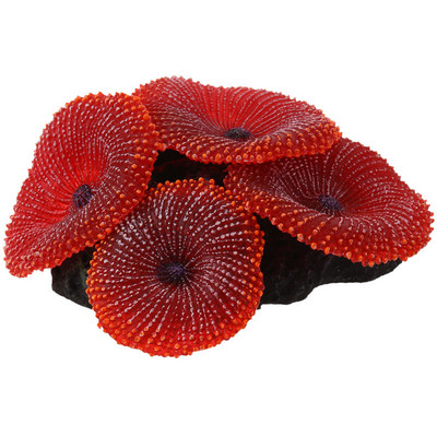 Kunstlik akvaariumi akvaariumi kaunistus Coral Sea Plant Ornament Silikoon Mittetoksiline punane