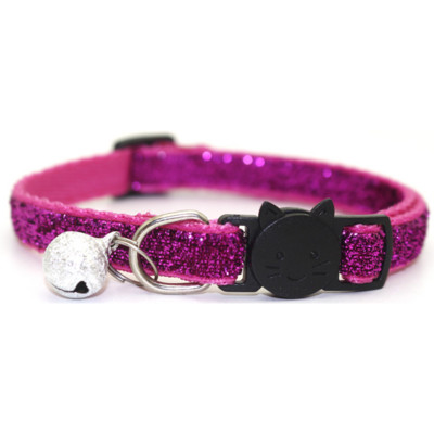 Guler pentru pisici Guler multicolor cu paiete pentru pisici Guler pentru pisici pentru animale de companie, separare cu clopoței, accesorii pentru cățeluș.