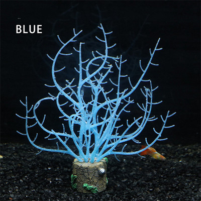 Σιλικόνη Glowing Artificial Coral Aquarium Simulation Noctilucence Coral Fish Tank Aquarium Coral Plants Υποβρύχιο στολίδι