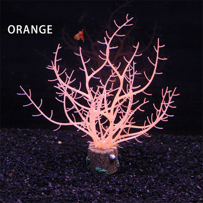 Σιλικόνη Glowing Artificial Coral Aquarium Simulation Noctilucence Coral Fish Tank Aquarium Coral Plants Υποβρύχιο στολίδι