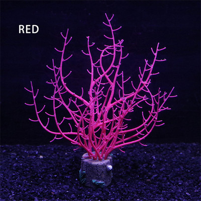 Σιλικόνη Glowing Artificial Coral Aquarium Simulation Noctilucence Coral Fish Tank Aquarium Coral Plants Υποβρύχιο στολίδι