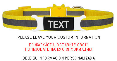 Guler reflectorizant pentru pisici, cataramă de siguranță gravată, colier ajustabil pentru animale de companie, personalizat, personalizat, gravare gratuită, nailon, cățeluș, pisicuțe