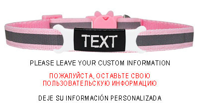 Guler reflectorizant pentru pisici, cataramă de siguranță gravată, colier ajustabil pentru animale de companie, personalizat, personalizat, gravare gratuită, nailon, cățeluș, pisicuțe