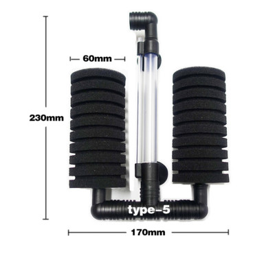 Φίλτρο σφουγγάρι ενυδρείου Fish tank Shrimp Pond Αντλία αέρα Βιοχημικό Σφουγγάρι Φίλτρο Βιο Σφουγγάρι Φίλτρο Φίλτρο Ενυδρείου