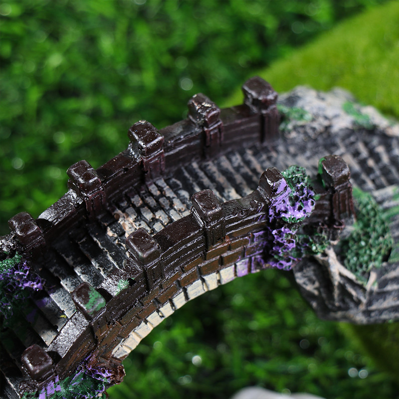 1 ΤΕΜ Ρητίνη Ρετρό Διακόσμηση Τεχνητή Γέφυρα Rockery Στολίδι Δεξαμενής Ψαριών Ψεύτικη εξωραϊσμός Αξεσουάρ ενυδρείου Arbor Tree Plant