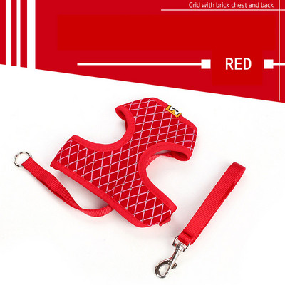 Set de ham și lesă pentru pisici din plasă cu strasuri, hamul pentru vestă pentru animale de companie, reglabil, respirabil, pentru câini de talie mică, hamuri de plimbare pentru pisici.