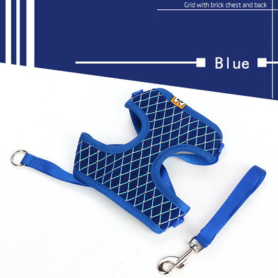 Set de ham și lesă pentru pisici din plasă cu strasuri, hamul pentru vestă pentru animale de companie, reglabil, respirabil, pentru câini de talie mică, hamuri de plimbare pentru pisici.